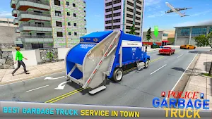 Police Garbage Truck Game 3D Screenshot 1