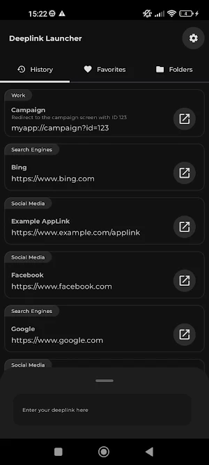 DeepLink Launcher Screenshot 0