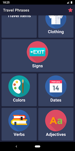 Travel Phrases Screenshot 2