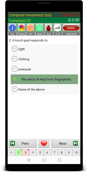 Computer Awareness quiz Screenshot 2