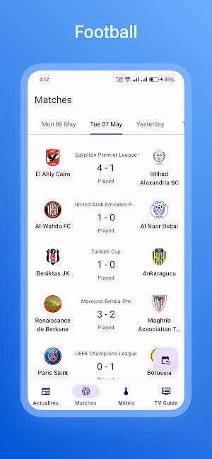 Maroc TV - Foot Actus et Météo Screenshot 1