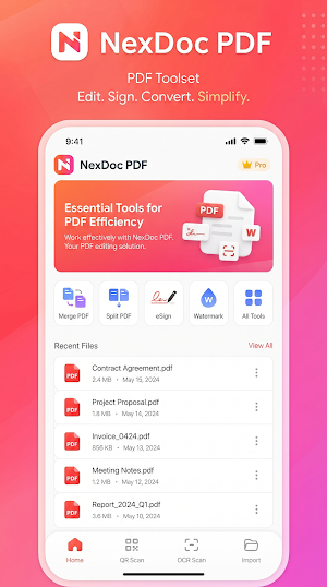 NexDoc: PDF Scanner & Editor Screenshot 1