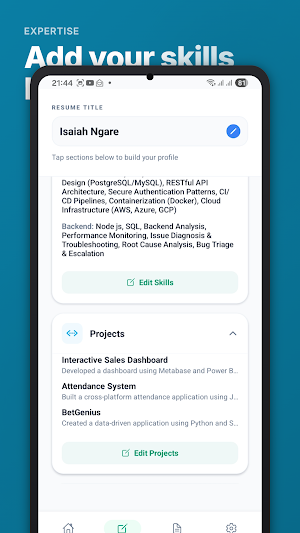 AI Resume & Cover Letter Maker Screenshot 3