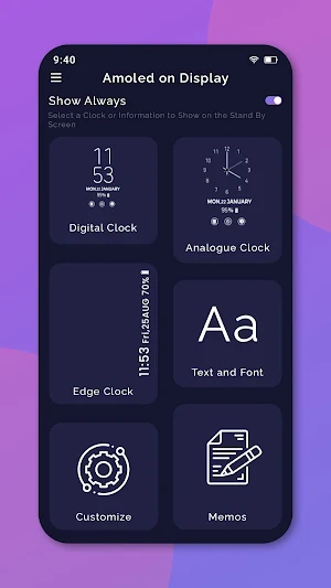 AOD Amoled - Always On Display Screenshot 1