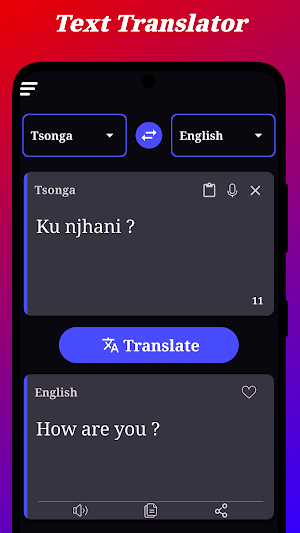 Tsonga Translation Screenshot 2