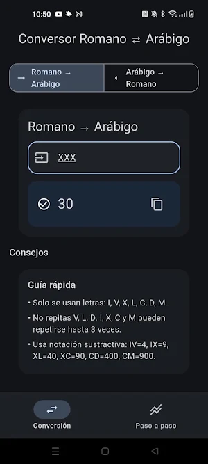 Convertidor Números Romanos Screenshot 1