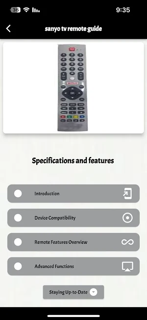 sanyo tv remote guide Screenshot 0