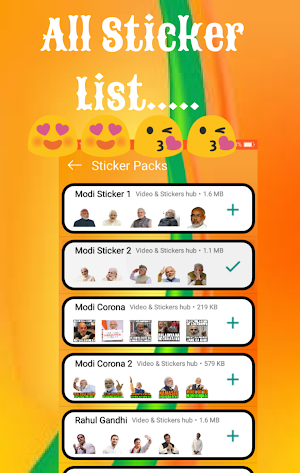 Modi Stickers for WhatsApp - PM Modi WAStickerApp Screenshot 2