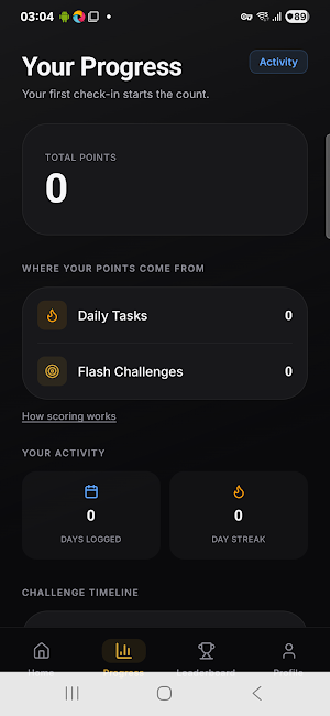 BYOE Health Challenge Screenshot 0