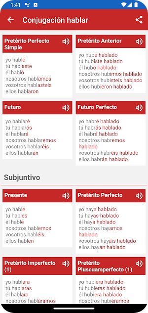 Spanish Verb Conjugation Screenshot 3