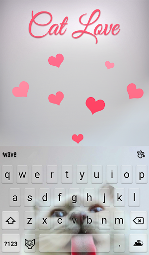 Cat Love Animated Keyboard + Live Wallpaper Screenshot 1