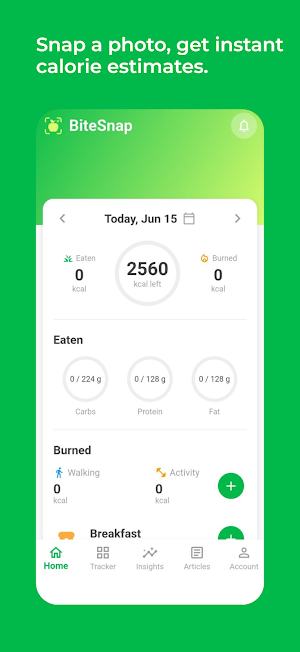 BiteSnap: AI Calorie Counter Screenshot 0