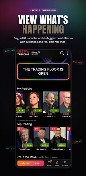 WTF's Trending: Celeb Trading Screenshot 0
