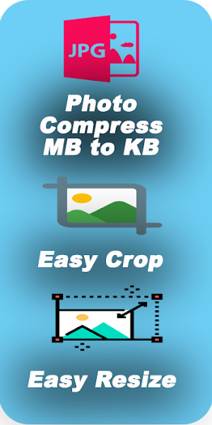 Pic Resize - Tiny photo Compressor MB or KB & Crop Screenshot 0