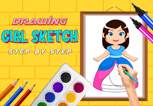 Drawing Girl Sketch Step by Step Screenshot 0