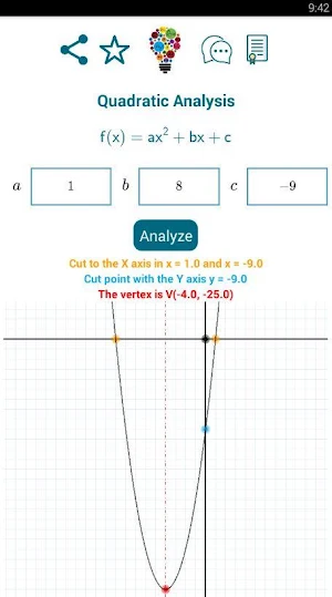 Quadratic Analysis PRO Screenshot 1