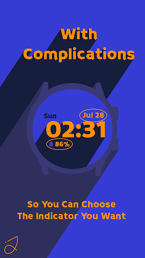 Simple Projected Watch Face Screenshot 1