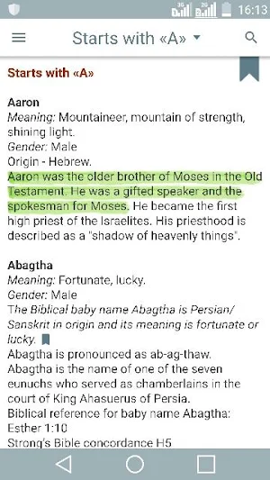 Biblical Names with Meaning Screenshot 0