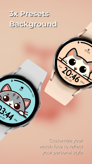 EXD052: Cute Animal Watch Face Screenshot 2