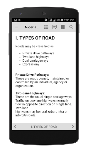 Nigeria Highway Code Screenshot 3