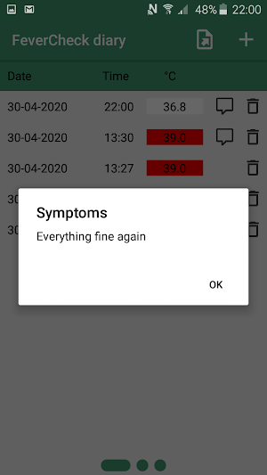 FeverCheck Screenshot 2