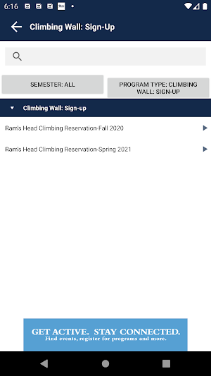 UNC Campus Rec Screenshot 0