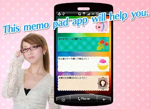 Girlish Sticky Note Screenshot 1