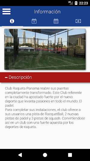 Club Raqueta Panama Screenshot 1