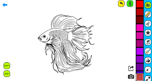 Betta Fish Coloring Pages Screenshot 2