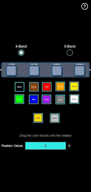 Resistor Color Band Calculator Screenshot 0