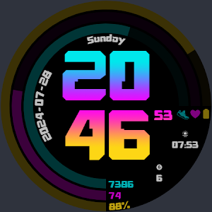 Futuristic Neon Watch Face Screenshot 2