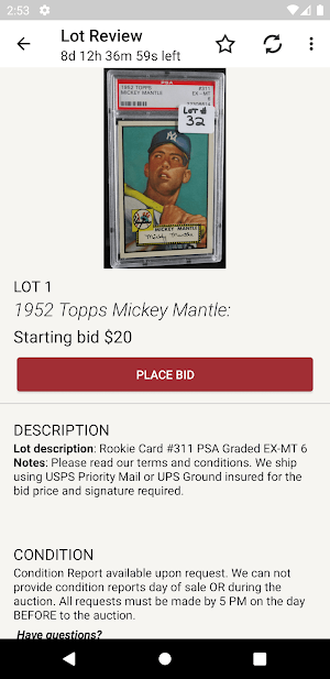 Gateway Gallery Auction Screenshot 2