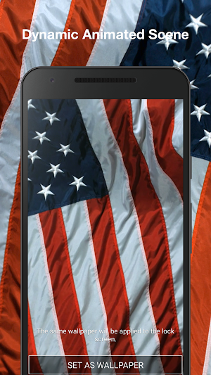 3D American Flag Live Wallpaper Screenshot 1