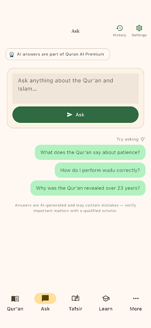 Quran AI — Read, Learn & Ask Screenshot 3