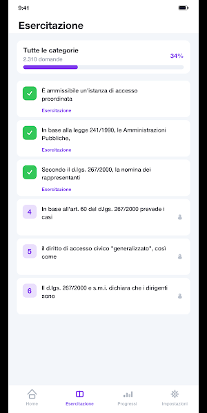 Concorso Funzionario INPS Quiz Screenshot 1