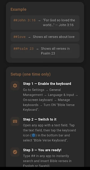 Bible Verse Keyboard Screenshot 1