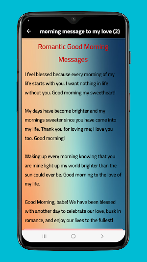 Morning message to my love Screenshot 2