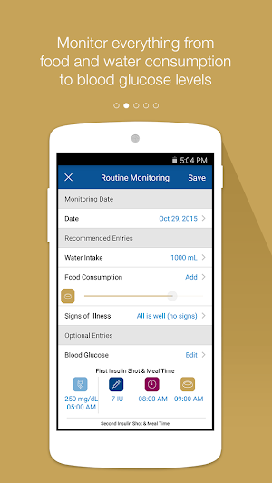 Pet Diabetes Tracker Screenshot 1