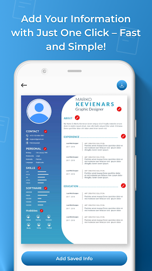 Modern CV Maker : CV Maker Screenshot 1