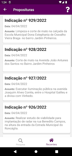 Câmara Municipal de Valinhos Screenshot 2