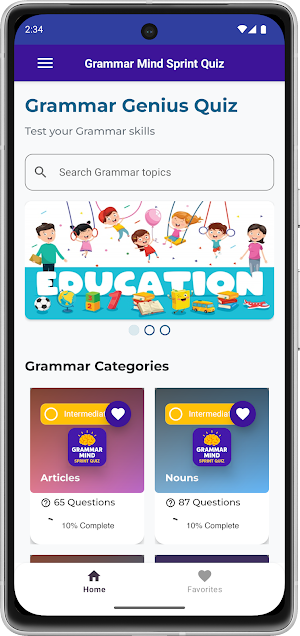 Grammar Mind Sprint Quiz Screenshot 3