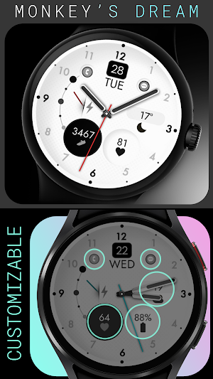 Minimal White Watch Face Screenshot 0