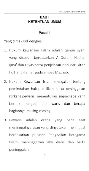 RUU Hukum Kewarisan Islam Screenshot 2