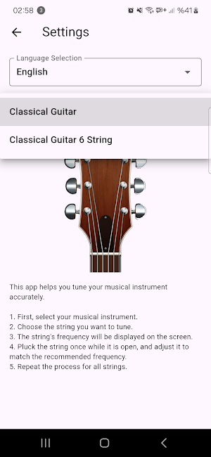 Guitar Tuner Screenshot 3