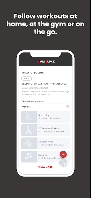 GYMGUYZ Fitness Screenshot 2