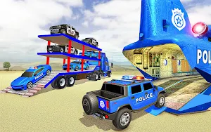Crazy Police Car Transporter Truck Simulator Screenshot 1
