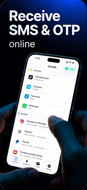 UCODE: Virtual Number for SMS Screenshot 2