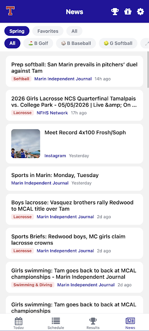 Tam Sports App Screenshot 3
