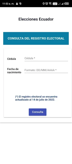 Elecciones Ecuador Screenshot 1