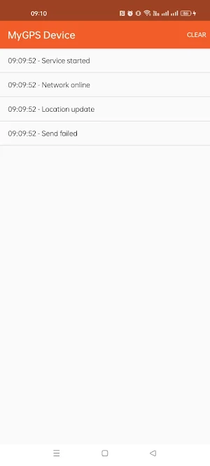 MyGPS Device Screenshot 1